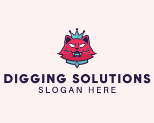 Angry Cat Crown logo design