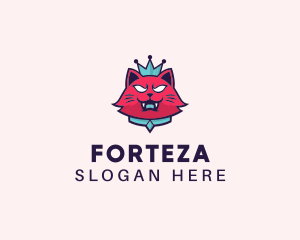 Angry Cat Crown logo design