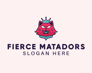 Angry Cat Crown logo design