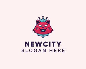 Angry Cat Crown logo design