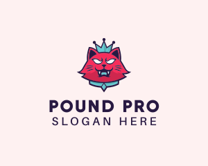 Angry Cat Crown logo design