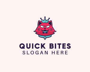 Angry Cat Crown logo design