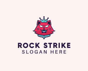 Angry Cat Crown logo design