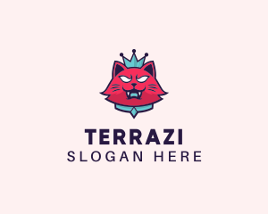 Angry Cat Crown logo design