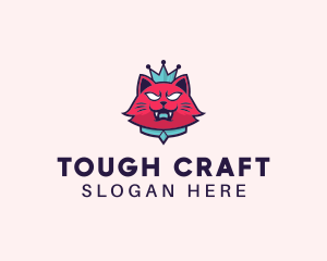 Angry Cat Crown logo design