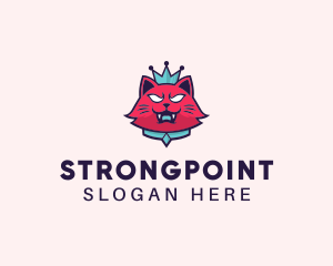 Angry Cat Crown logo design