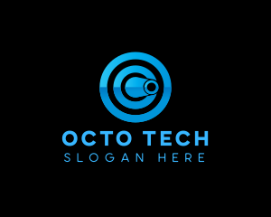 Cannon Digital Tech Letter O logo design