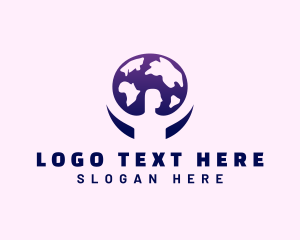 Globe - Earth Hug Community logo design
