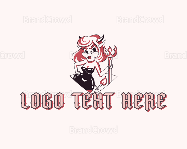 Sexy Demon Woman Logo