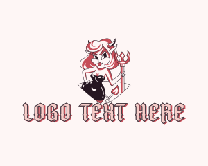 Lingerie - Sexy Demon Woman logo design