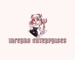 Sexy Demon Woman logo design