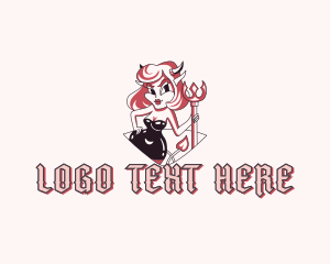 Entertainer - Sexy Demon Woman logo design