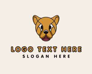 Jungle - Cute Dog Head logo design