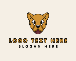 Cat - Cute Dog Head logo design