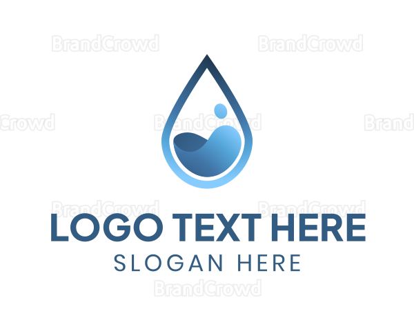 Water Droplet Splash Logo