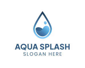 Water Droplet Splash logo design