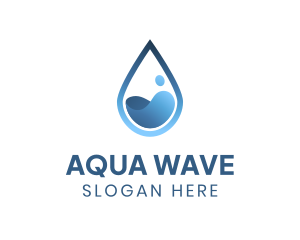 Water - Water Droplet Splash logo design