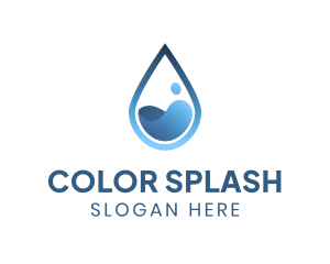 Water Droplet Splash logo design