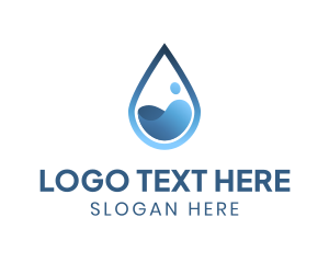 Water Droplet Splash Logo