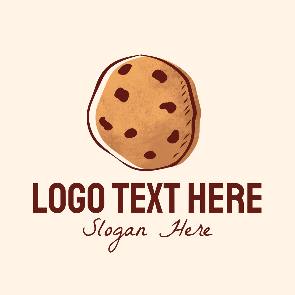 Chocolate Chip Cookie Biscuit Logo | BrandCrowd Logo Maker