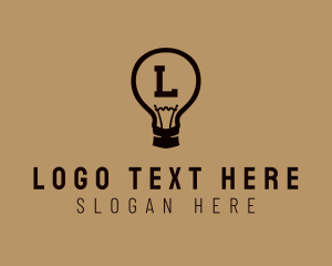 Halogen - Incandescent Light Bulb logo design