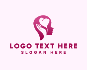 Brain - Mental Wellness Love logo design