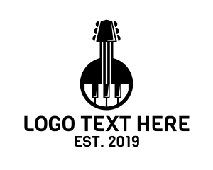 Acoustic - Guitar Piano Band logo design