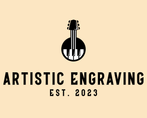 Guitar Piano Band logo design