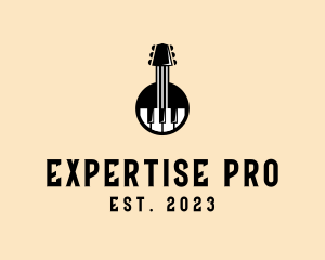 Guitar Piano Band logo design