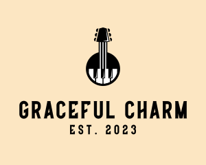 Guitar Piano Band logo design