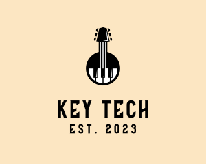 Keyboard - Guitar Piano Band logo design