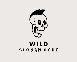 Punk Skull Tattoo Artist Logo