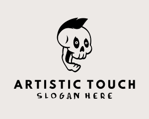 Punk Skull Tattoo Artist logo design