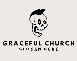 Rock Band - Punk Skull Tattoo Artist logo design