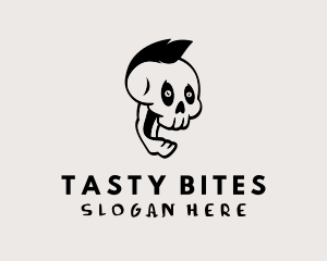 Skate Shop - Punk Skull Tattoo Artist logo design