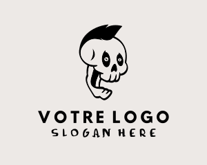 Hip Hop - Punk Skull Tattoo Artist logo design