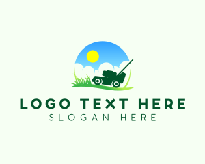 Gardening - Lawn Mower Landscaping logo design