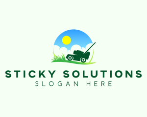 Lawn Mower Landscaping Logo