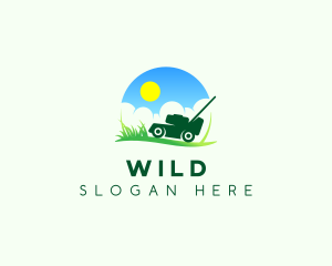 Lawn Mower Landscaping Logo