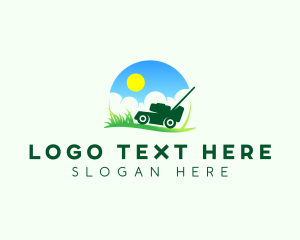 Lawn Mower Landscaping Logo