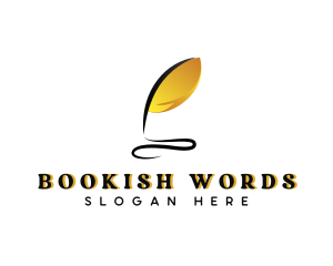 Literary - Author Feather Quill logo design