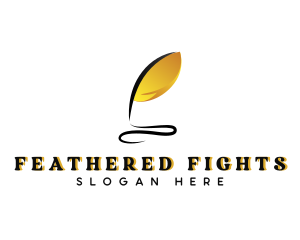 Author Feather Quill logo design