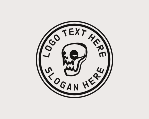 Heavy Metal - Skate Skull Punk logo design