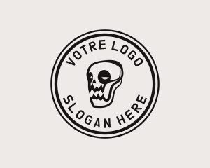 Heavy Metal - Skate Skull Punk logo design