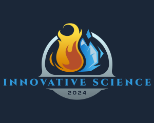 Burn - Flaming Ice Burn Thermostat logo design