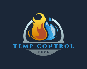Thermostat - Flaming Ice Burn Thermostat logo design