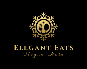 Elegant Spoon Fork  logo design