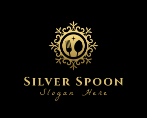 Elegant Spoon Fork  logo design