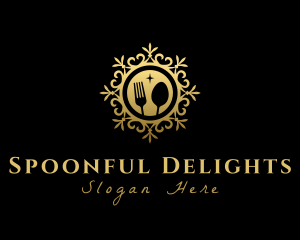 Elegant Spoon Fork  logo design