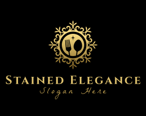 Elegant Spoon Fork  logo design